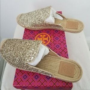 Max Glitter Slide Espadrille - Tory Burch